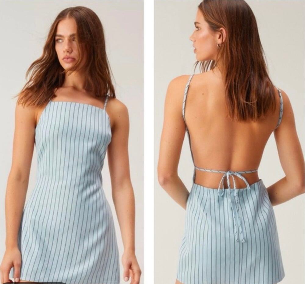 NWT Nasty Gal Pinstripe Dress SZ 8